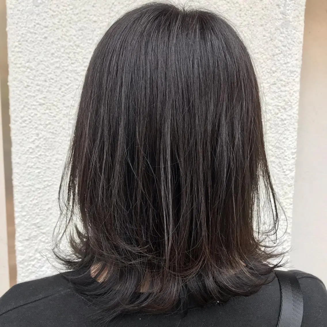 ミディアム カラー グレージュ ニュアンスパーマ/ レイヤー/茶屋町のヘアスタイル