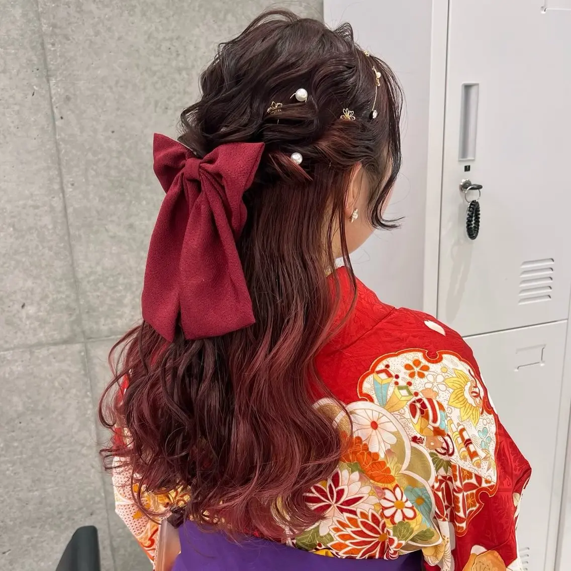 ロング ヘアアレンジ ハーフアップ 卒業式のヘアスタイル ヘアセット 卒業式お呼ばれ🕊️ ヘアセット✴︎ミキのヘアスタイル