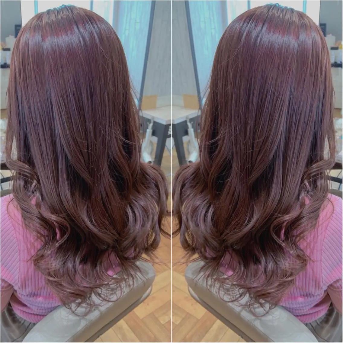 ロング カラー ヘアアレンジ カット ヘアカラー トリートメント 韓国hair🦋 Nanaのヘアスタイル