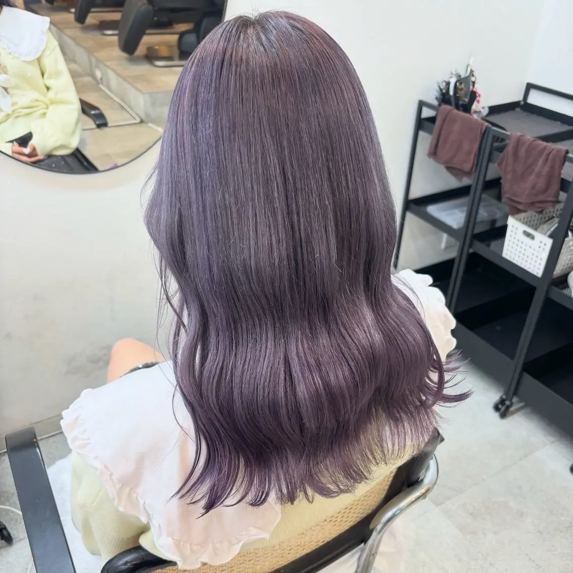 ミディアム カラー 透明感カラー グレージュ ラベンダーカラー ラベンダーグレージュ ラベンダーグレー ヘアカラー トリートメント ヘアセット 渋谷🩶ハイトーン 🩶FUMUのヘアスタイル