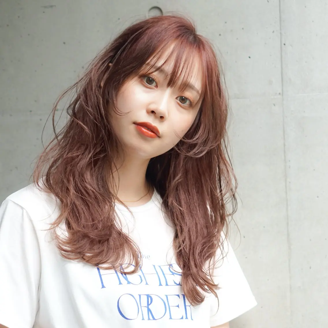 ミディアム カット ヘアカラー 池田識之 髪質改善のヘアスタイル