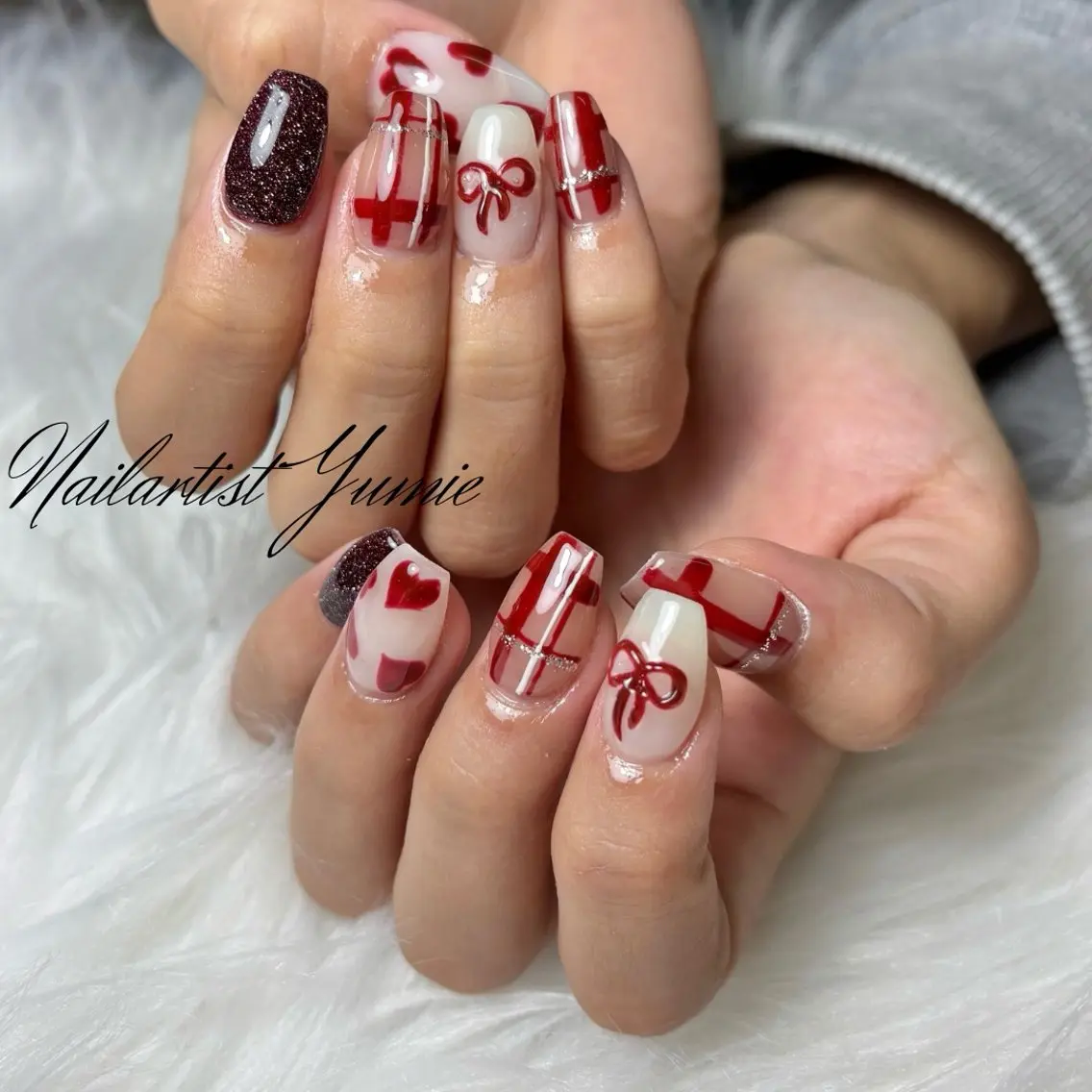 ネイル 長さ出し スカルプネイル ハンドネイル NAILSALON en+沖縄市美原のネイルデザイン