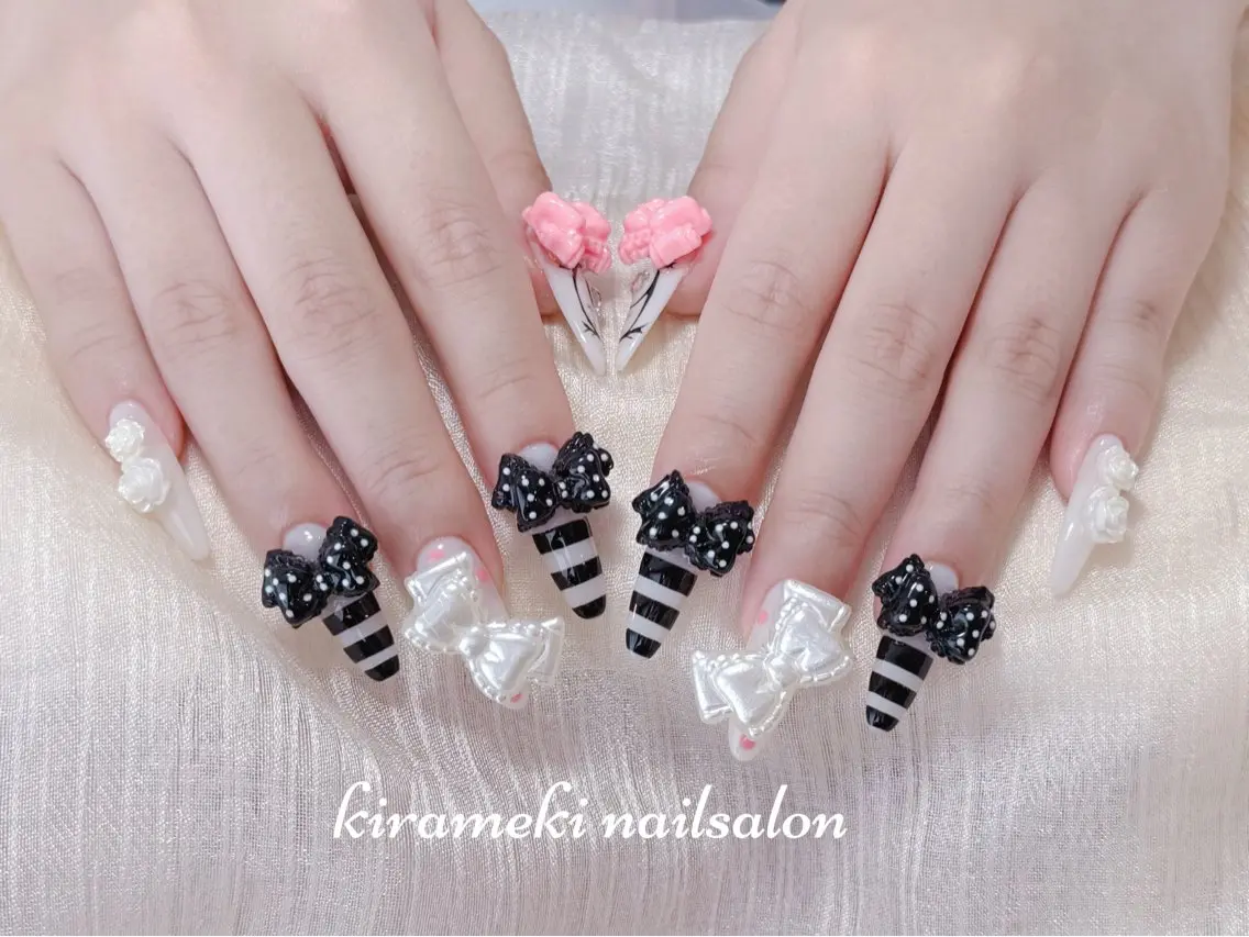 ロング ハンドネイル kirameki nail salonのネイルデザイン
