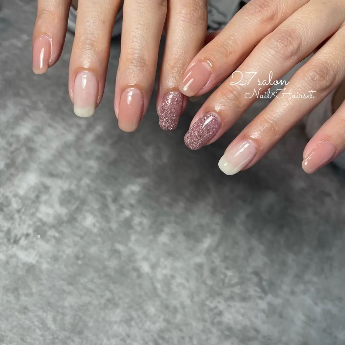 ネイル ピンク シンプルネイル 27salon yuinaのネイルデザイン