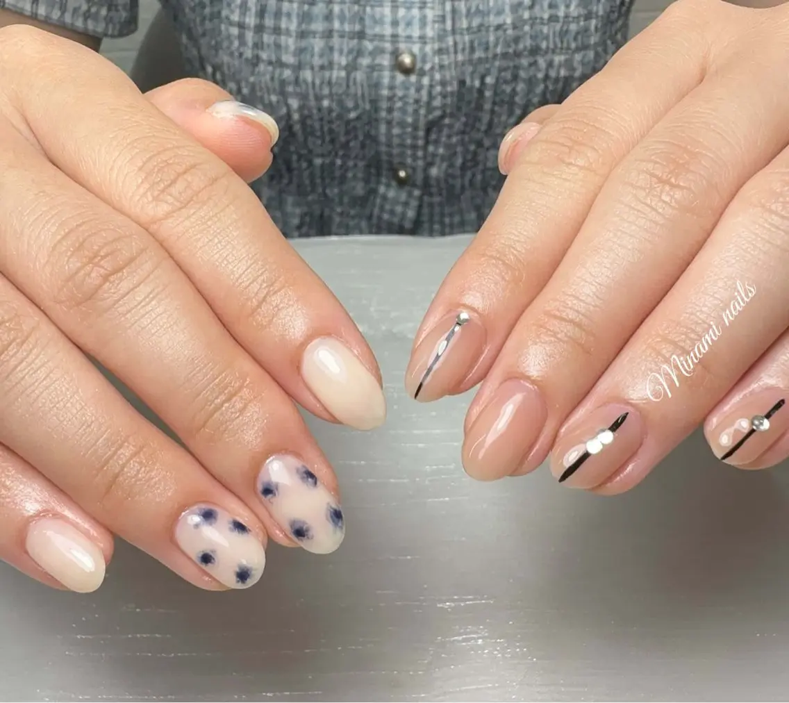 ネイル アートネイル ガーリー キラキラネイル 韓国ネイル マグネットネイル ハンドネイル Minami Nailsのネイルデザイン