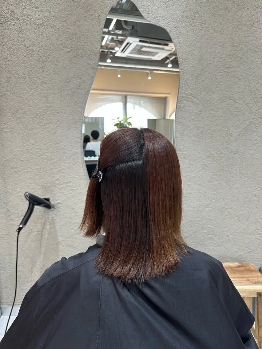 ミディアム 縮毛矯正 トリートメント Shiro RENのヘアスタイル