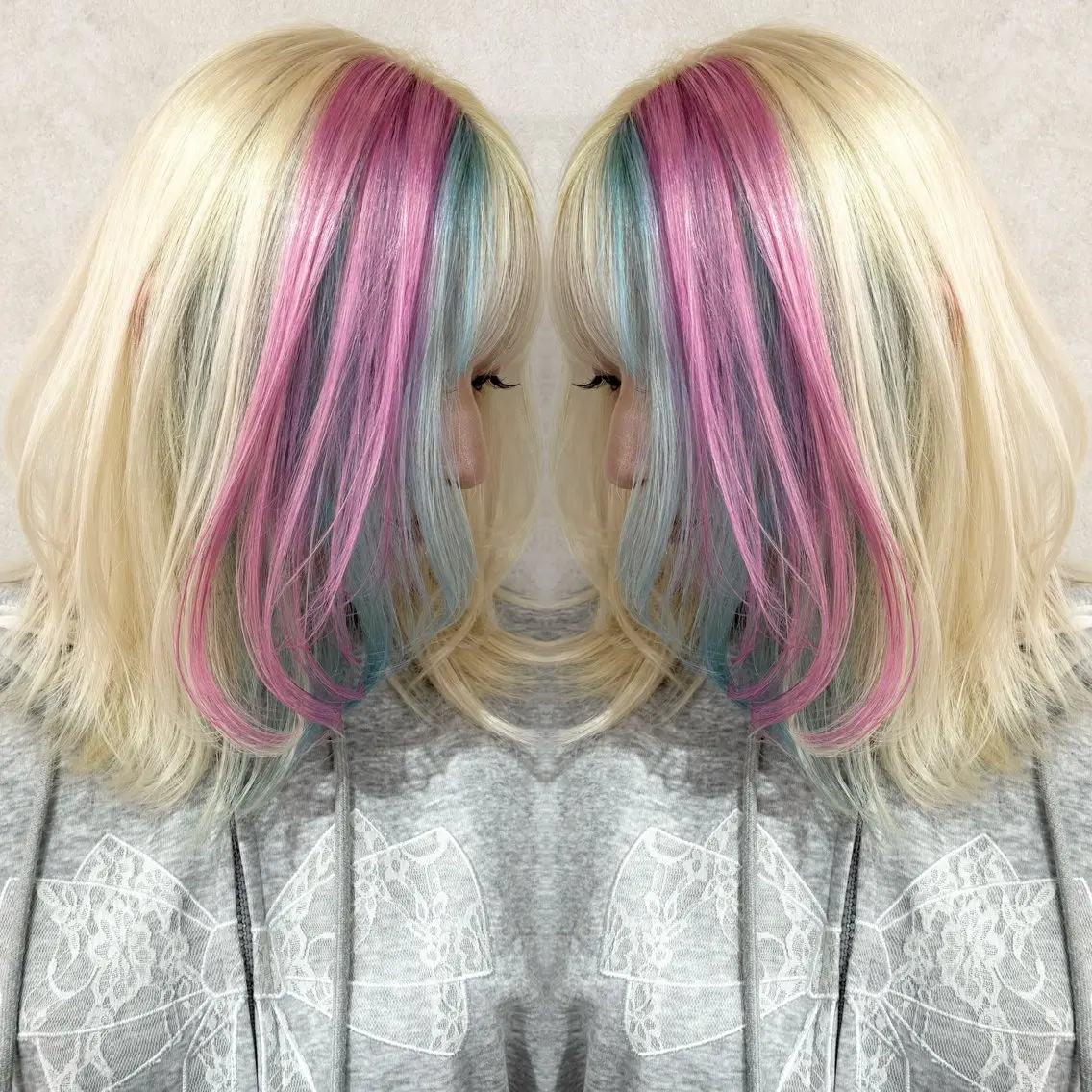 ショート カラー ブリーチ 透明感カラー ハイトーンカラー 韓国風ヘア レイヤーカット ヘアカラー レイヤー💫Wカラー 🍎森貝洋亮🍎のヘアスタイル