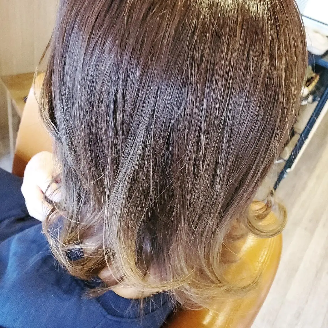 ミディアム 外国人風カラー トリートメント リラク spa hair ark 富井直美のヘアスタイル
