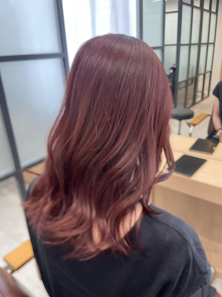 セミロング カラー カット ヘアカラー トリートメント 透明感カラー/ 関口柊/河原町のヘアスタイル