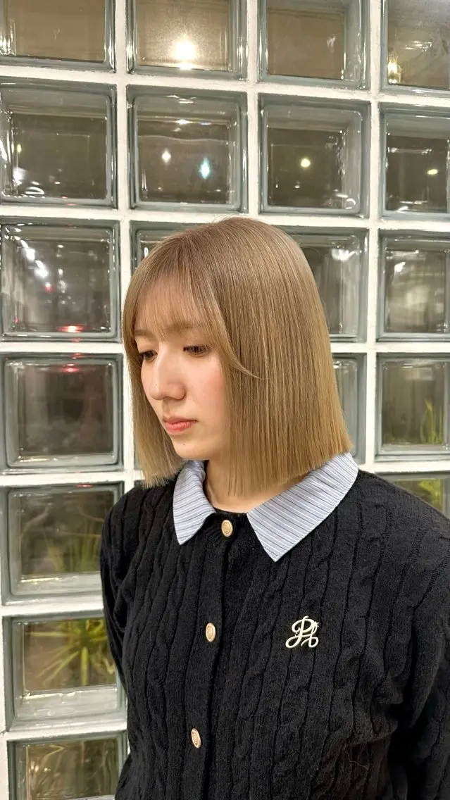 ショート ヘアカラー 遠藤 日和のヘアスタイル