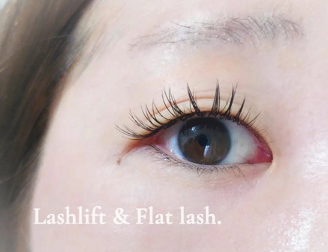 マツエク・マツパ まつげパーマ 一重×まつ毛パーマ マツエク 💜bora .のネイルデザイン