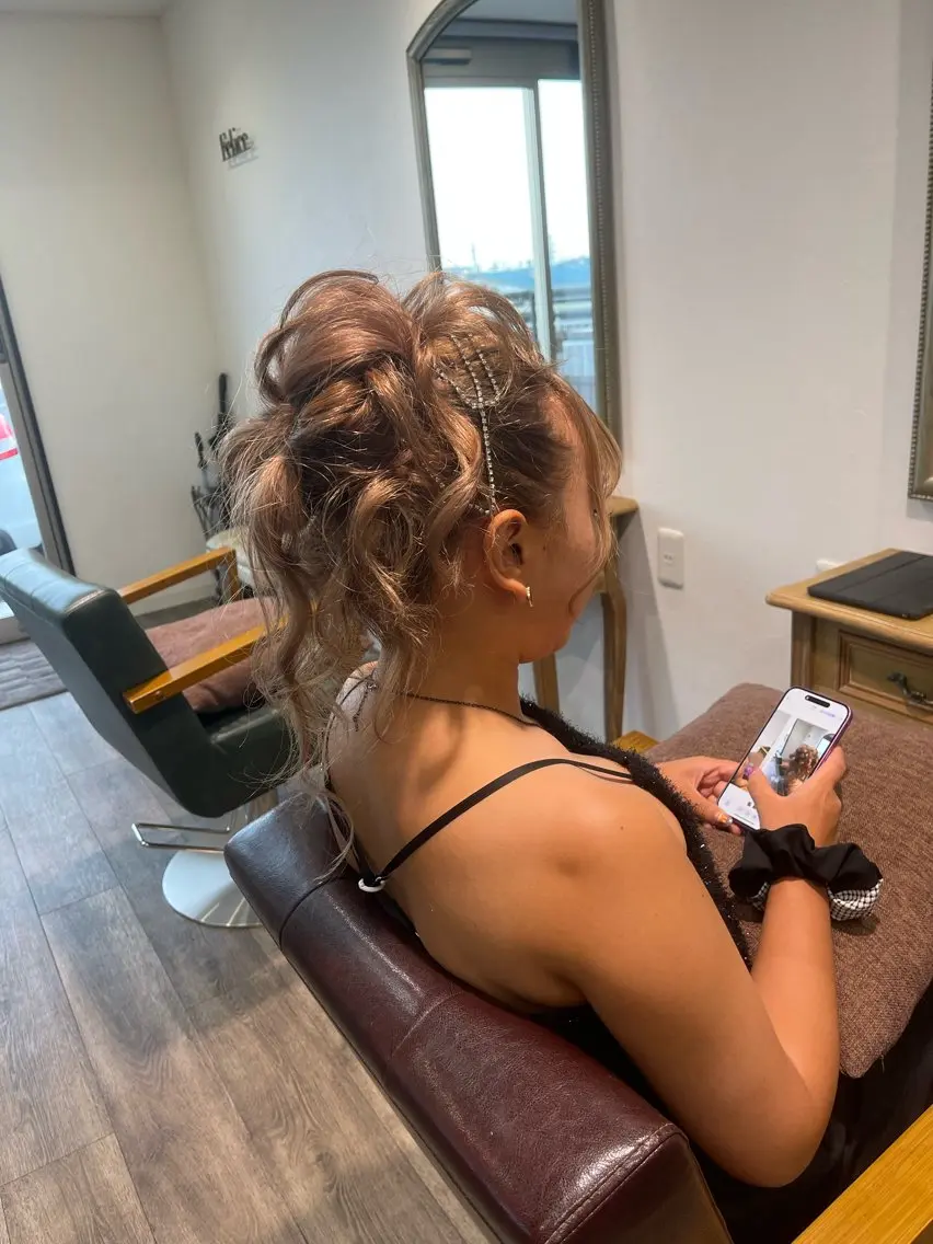 ロング ヘアアレンジ ヘアセット Felice Erikaのヘアスタイル