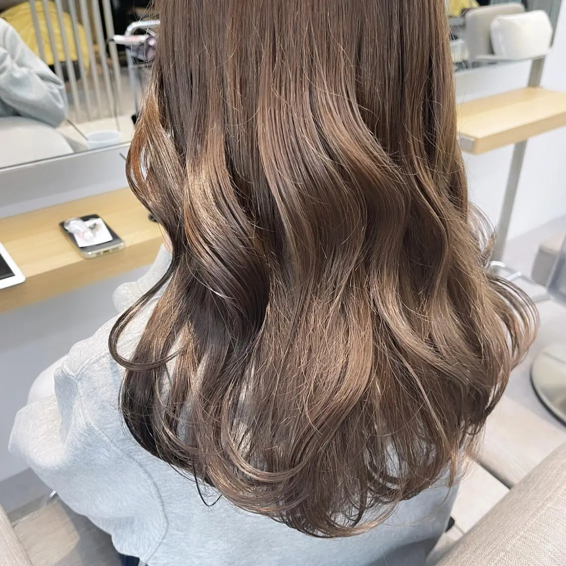 セミロング カラー ヘアアレンジ カット ヘアカラー トリートメント Aloa透明感ヘア ♡kanami♡のヘアスタイル