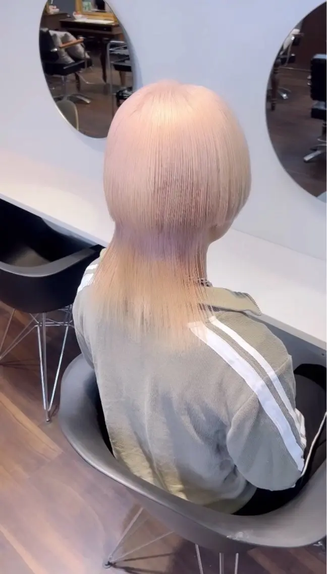 セミロング カラー カット 🧡梅田ハイトーン カラー🧡runaのヘアスタイル