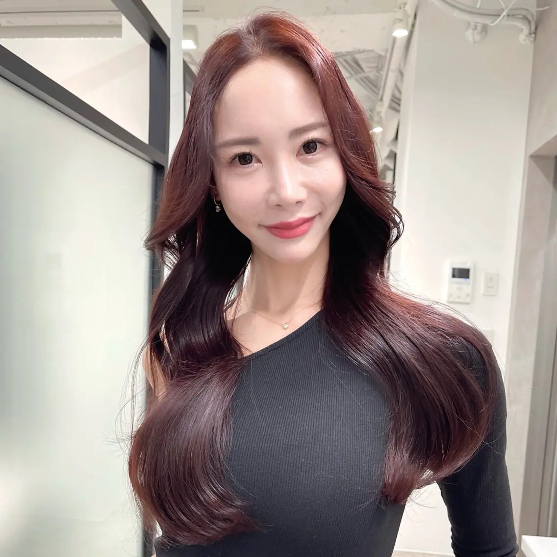ロング 韓国風ヘア レイヤーカット カット ヘアカラー トリートメント 韓国レイヤーカット 髪質改善▫️水野有真のヘアスタイル