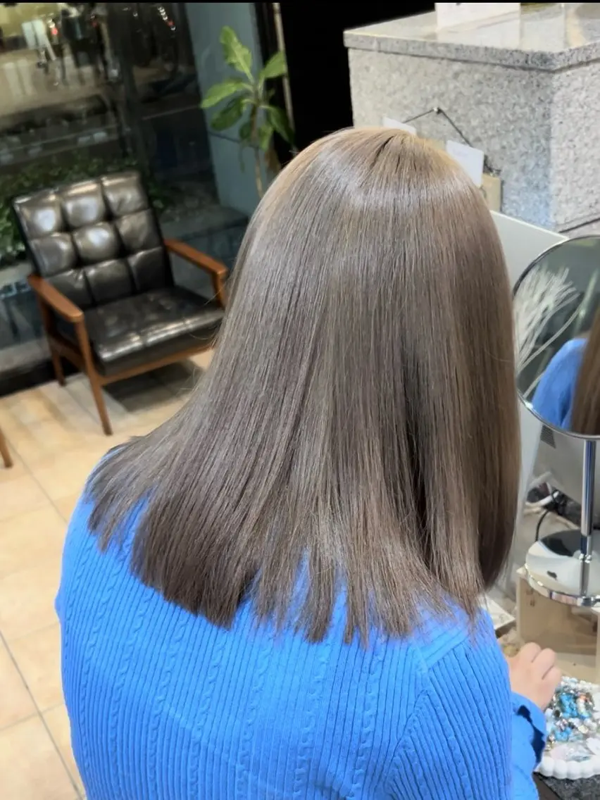 ミディアム カラー ヘアカラー 西田辺/ タカスナオヤのヘアスタイル