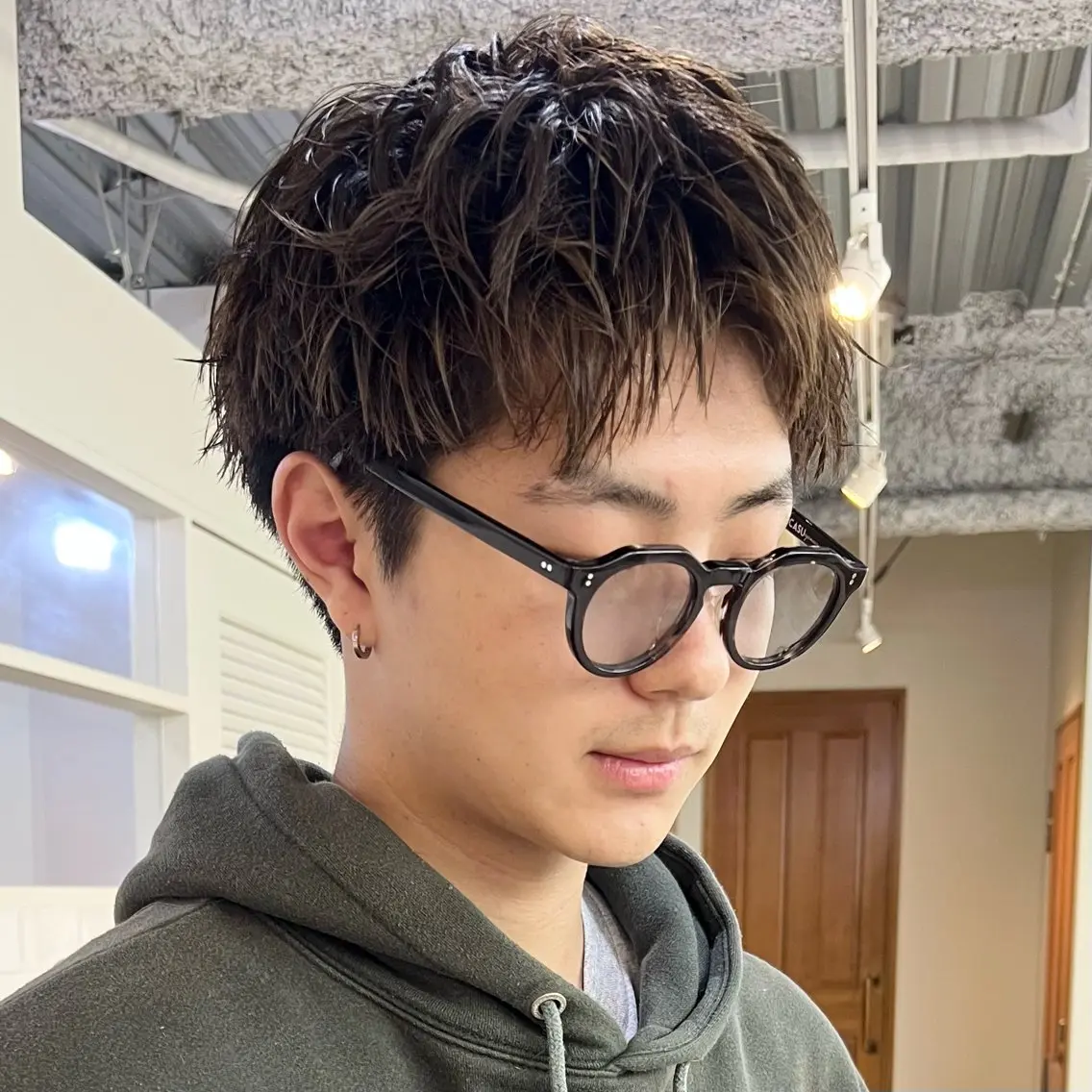 ショート ショートヘア カット 大人メンズヘア メンズパーマSHUNのヘアスタイル