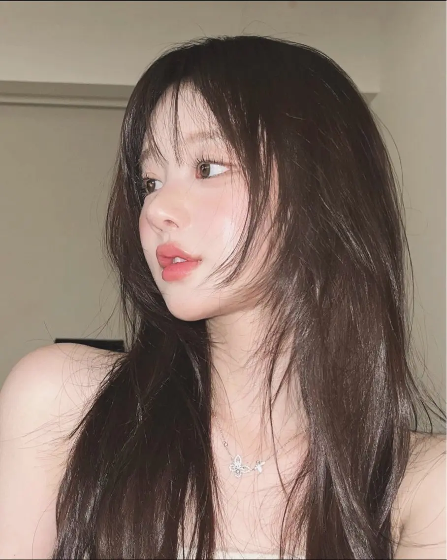 ロング カラー パーマ ヘアアレンジ メンズ キッズ 上品＆韓国風 🥀海心🥀のヘアスタイル