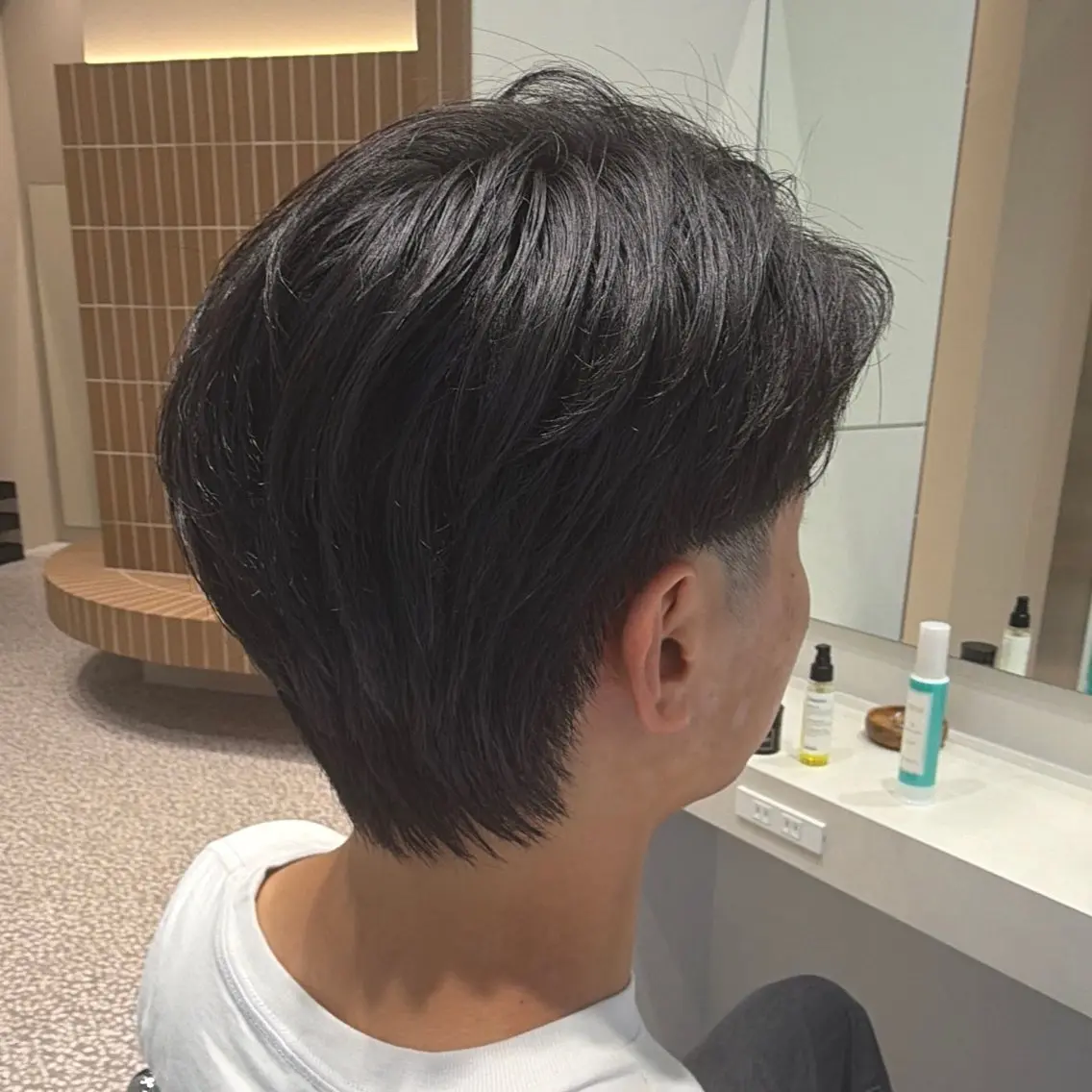ミディアム メンズ カット ヘッドスパ ヘアセット 新宿メンズカット/ パーマ/岩田進一のヘアスタイル