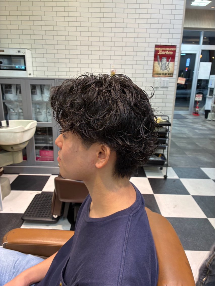 パーマ メンズ 山中 悠人のヘアスタイル