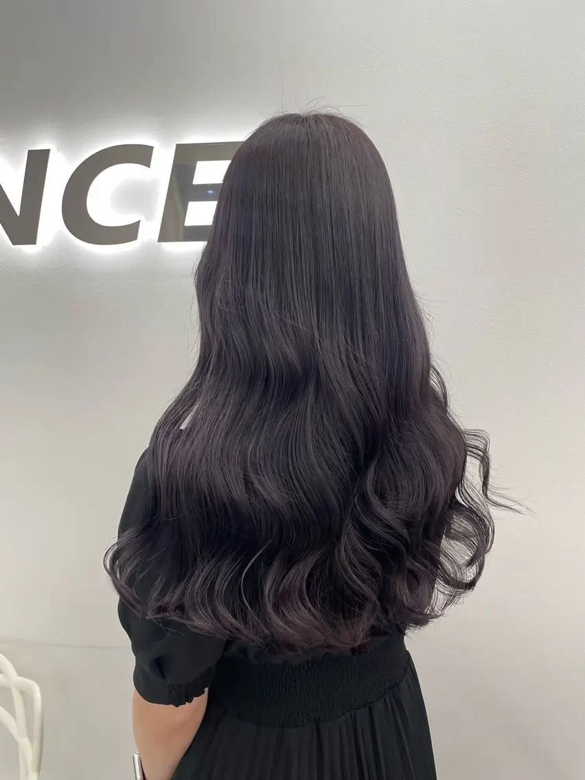 ロング ヘアカラー トリートメント 🤍韓国艶ワンホン ヘアMayu🤍のヘアスタイル