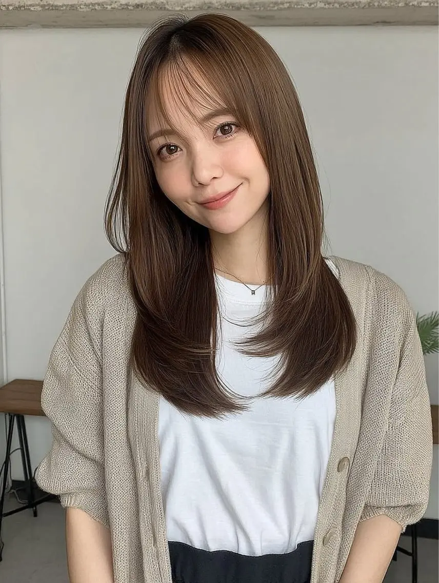ロング 中村絵里奈レディース カットモデル🌷のヘアスタイル