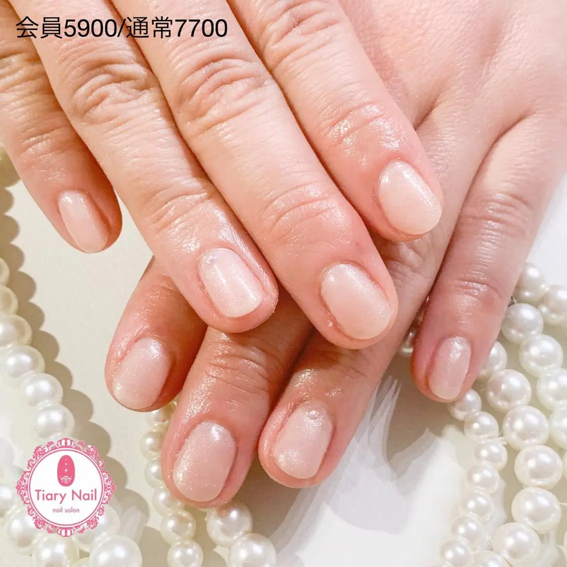 ネイル 桜ネイル 長さ出し オフィスネイル スカルプネイル シンプルネイル 💗🪽Tiary Nail🪽💗のネイルデザイン