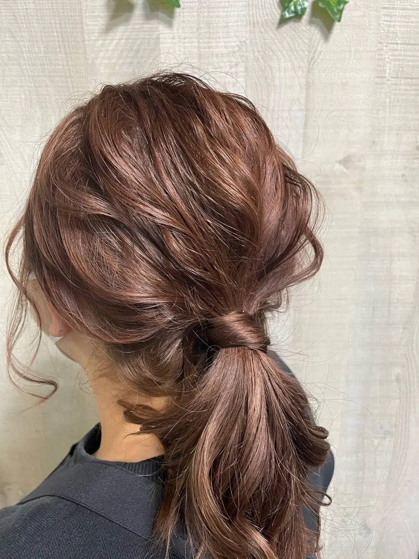 ミディアム ヘアアレンジ 簡単アレンジ Sallam Maenakaのヘアスタイル