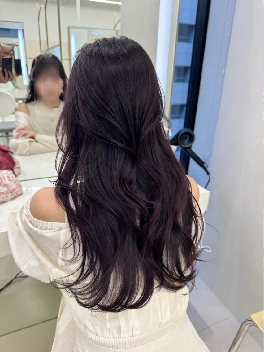ロング カラー パープルカラー 이상우(イサンウ) COAginzaのヘアスタイル