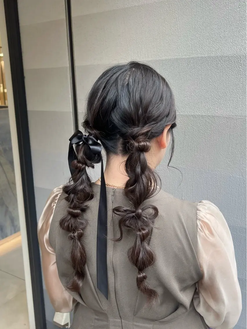 ロング ヘアアレンジ ふわモテ/艶カラー yuki♡♡のヘアスタイル