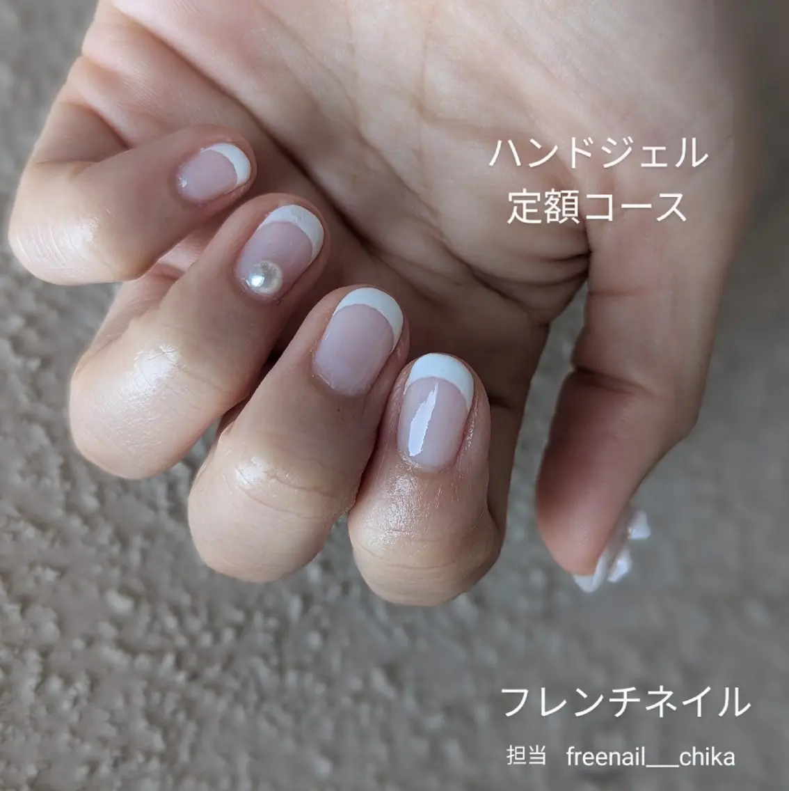 ネイル クリアネイル 長さ出し free nail フリーネイルのネイルデザイン