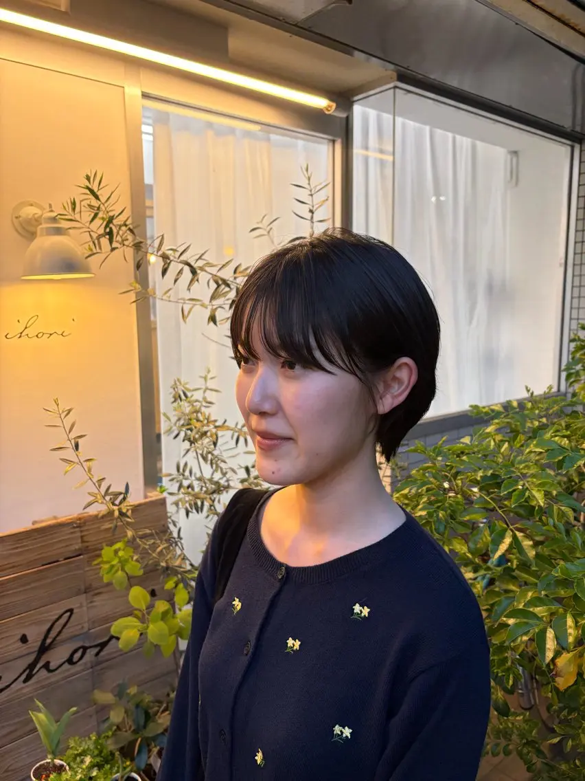 ショート ボブ ショートヘア カット 中村 芽衣那のヘアスタイル