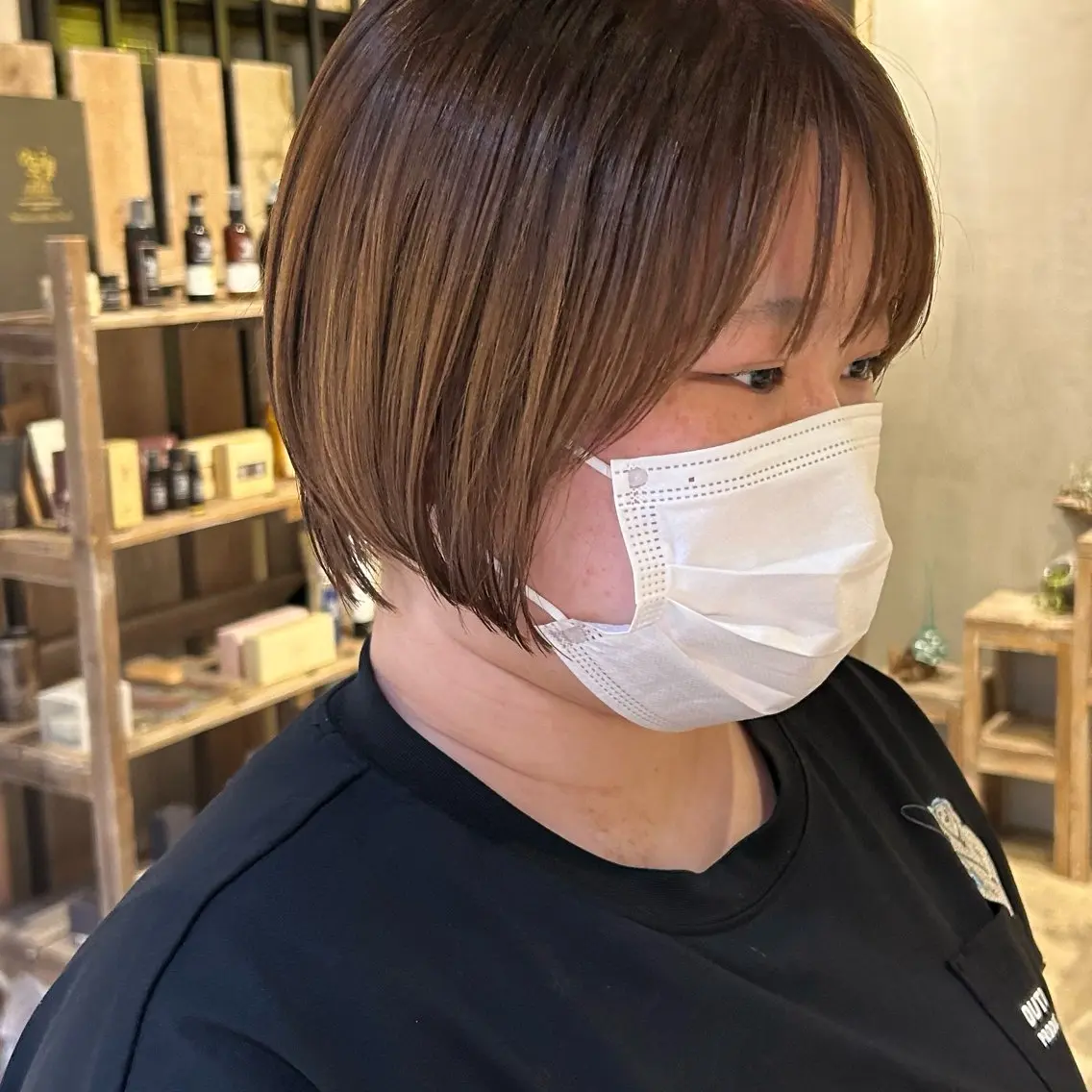 ショート ボブ 顔周りカット 北原 紗希のヘアスタイル