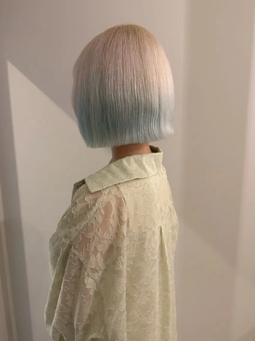 ショート カラー ブリーチ ヘアカラー 渋谷 留菜のヘアスタイル