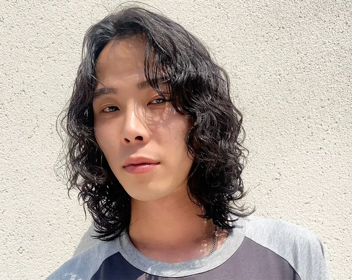 ロング パーマ ヘアアレンジ メンズ fifth 石川 凪のヘアスタイル