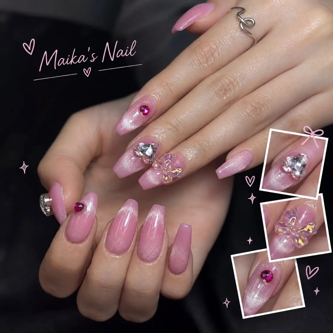 ネイル チークネイル 桜ネイル 長さ出し フットネイル ジェルネイル ハンドネイル Maika's nailのネイルデザイン