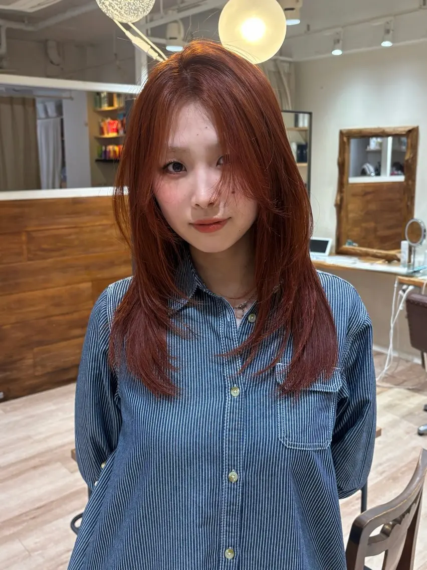 【暖色カラー🍒】塩基性カラーで発色UP🍓の写真