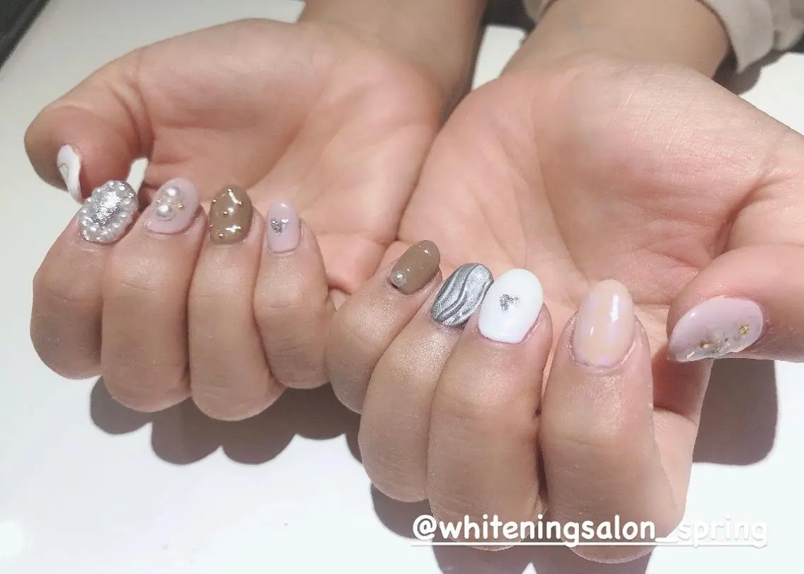 ネイル ニュアンスネイル シンプルネイル ネイリスト Nのネイルデザイン