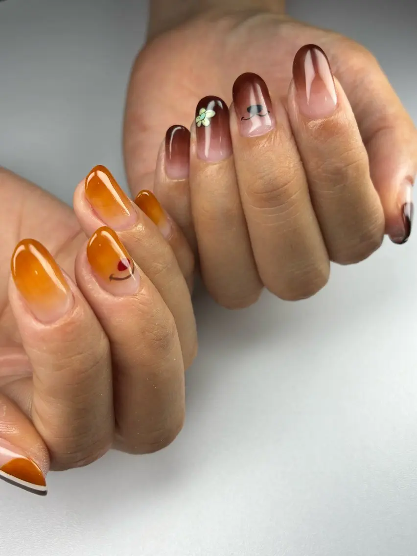ネイル ブラウン MIKA 🍊のネイルデザイン