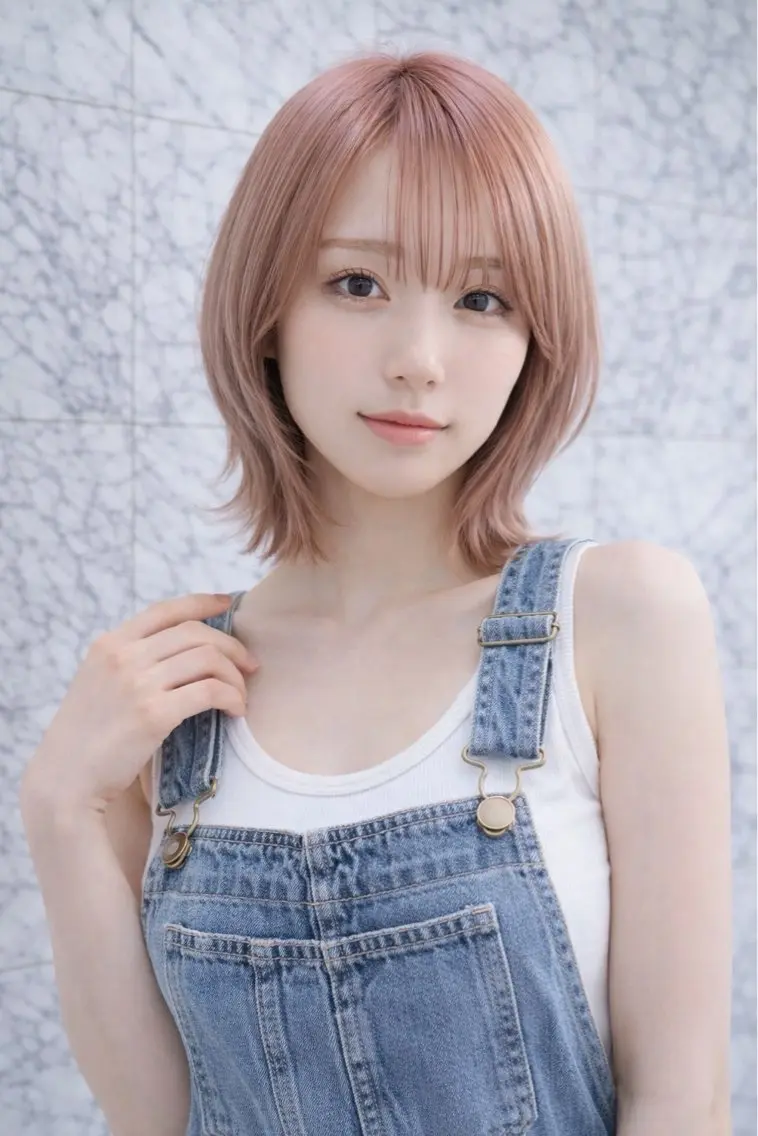 ミディアム レイヤーカット 似合わせカット カット ヘアカラー トリートメント エクステ/ブリーチ 緑地公園店長浦岡のヘアスタイル