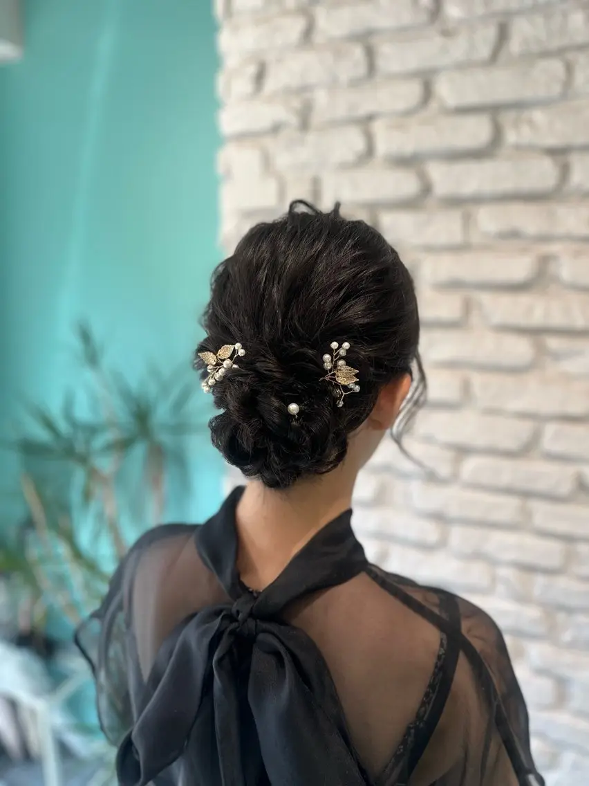 セミロング ヘアアレンジ ヘアセット Lee Horie MIUのヘアスタイル