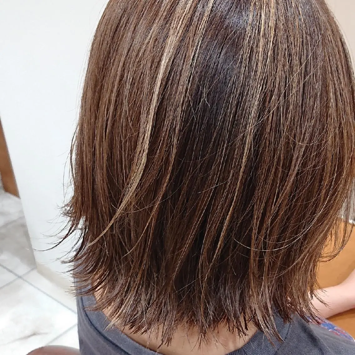 ショート カラー ハイライトカラー ハイライト かきあげバング 平日オススメ✨ コスパ&タイパ✨山下のヘアスタイル
