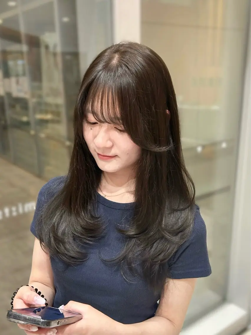 セミロング カラー カット ヘアカラー トリートメント 透明感カラー🎀♡ リナのヘアスタイル
