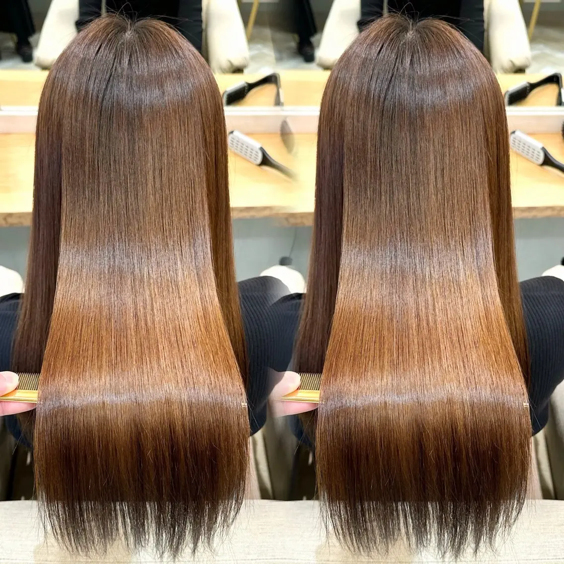 ロング 縮毛矯正 【艶カラー】 じゅりのヘアスタイル