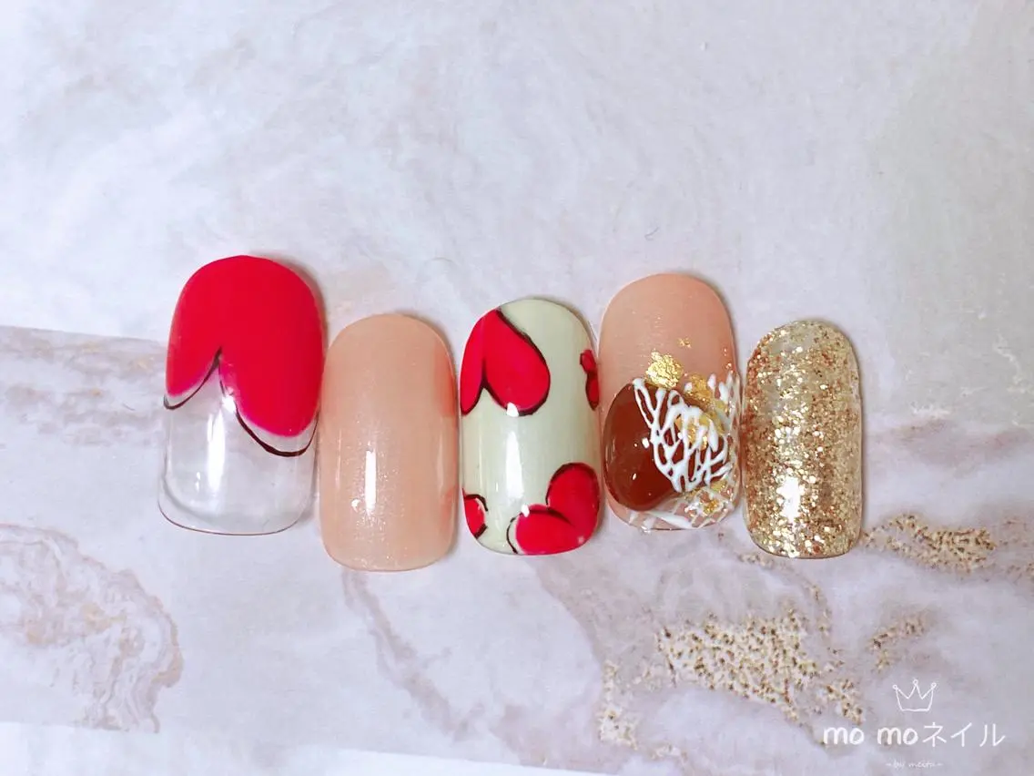ネイル バレンタイン MOMO nailのネイルデザイン
