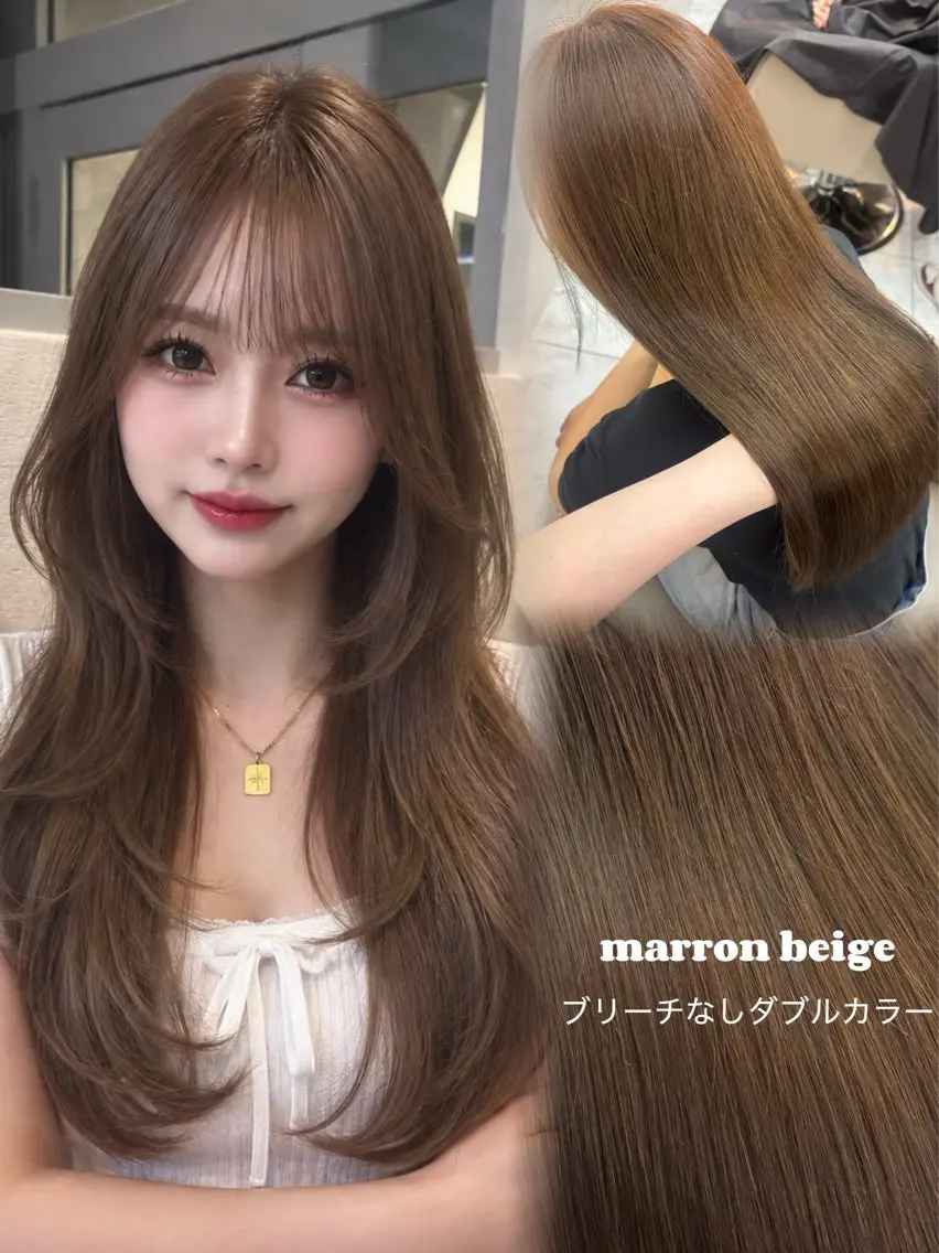 ロング カラー ヘアカラー トリートメント himari/縮毛 矯正/レイヤー/熊谷のヘアスタイル