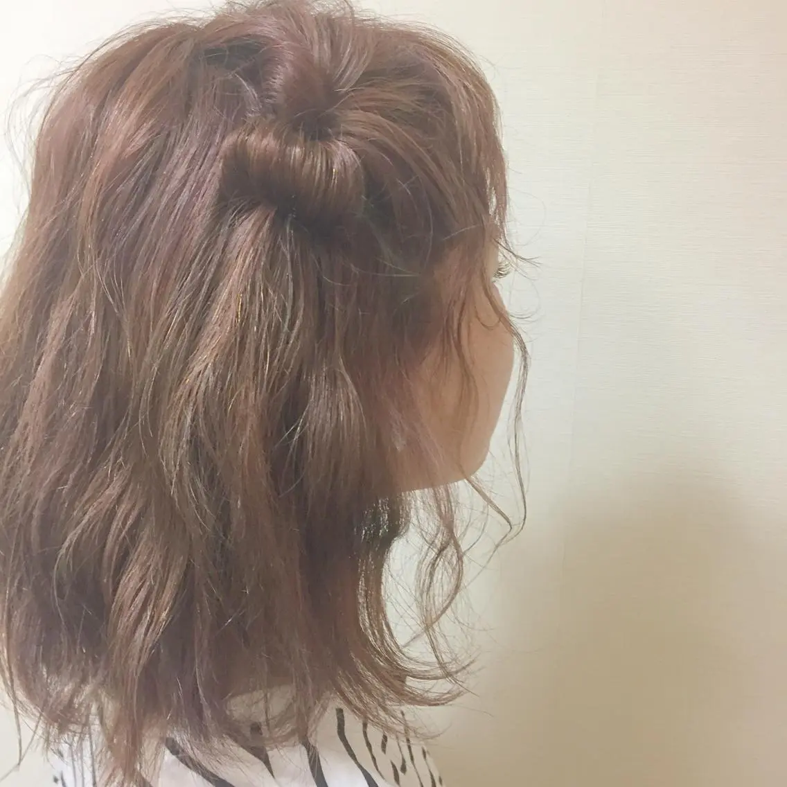 ミディアム カラー パーマ ヘアアレンジ 透け感/くびれヘア/ レイヤー/カズキ🍭のヘアスタイル