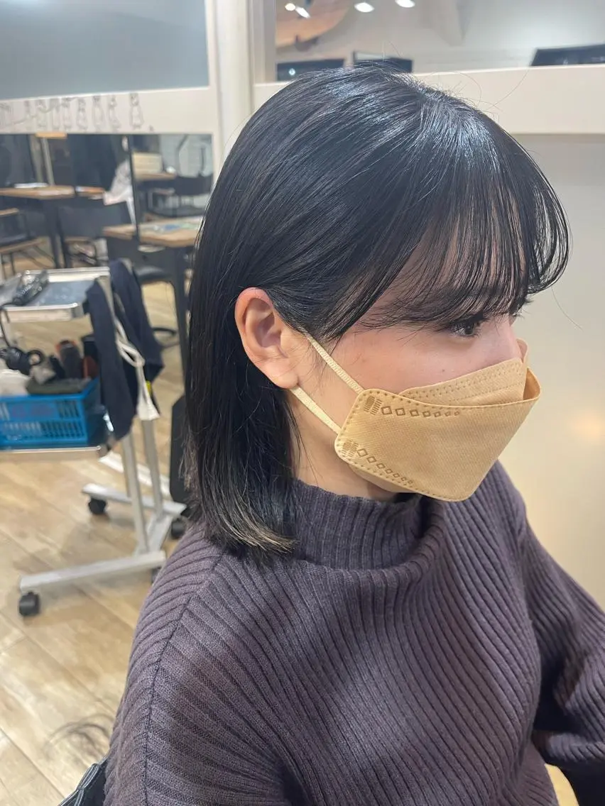 🟣前髪縮毛矯正🟣顔まわりの癖を直して似合う、可愛い前髪に【前髪カット付】の写真