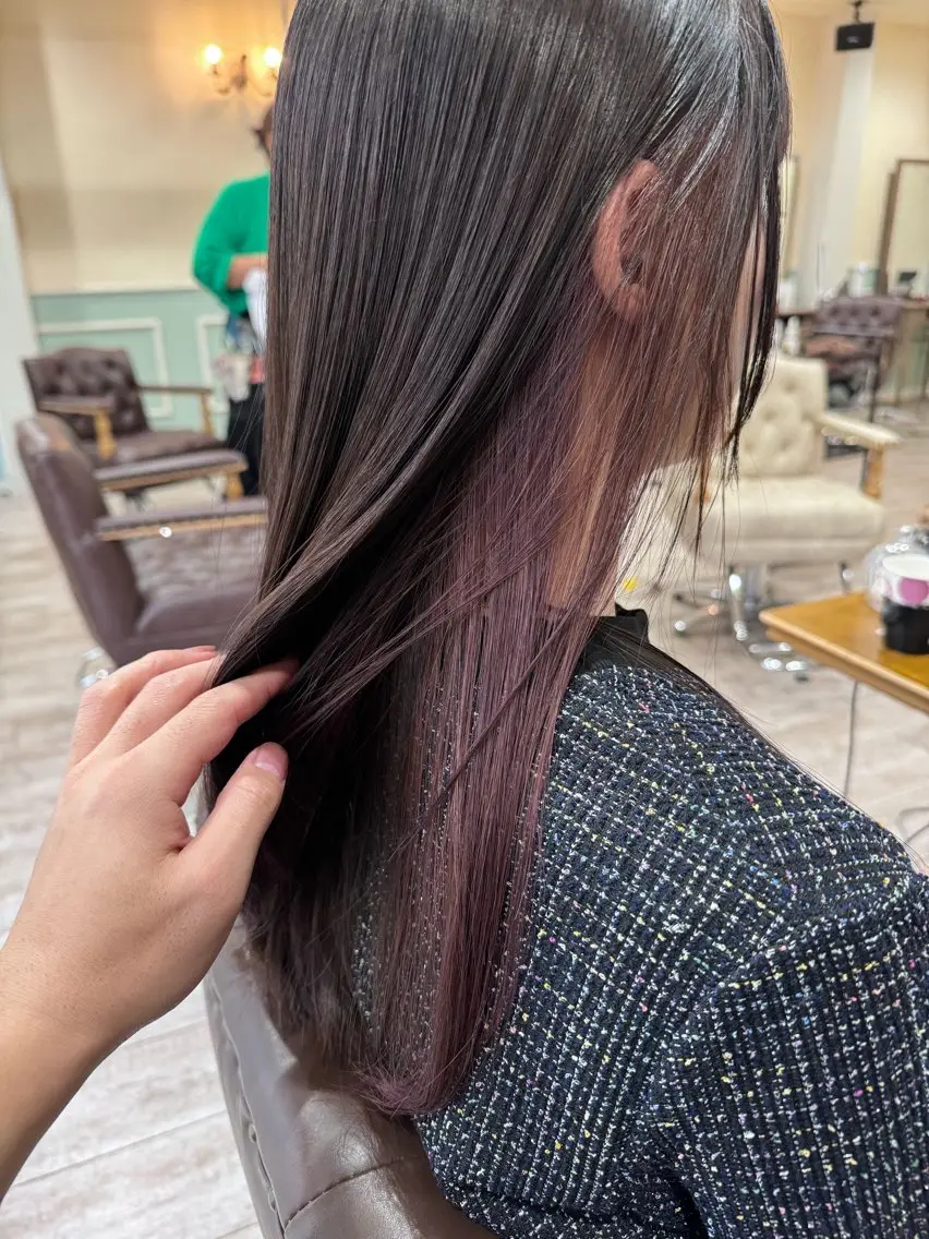 ロング カラー ラベンダーカラー ピンクカラー ピンクラベンダー 髪質改善 カット ヘアカラー トリートメント 新越谷noble店長 松本拓也▶◀*.のヘアスタイル