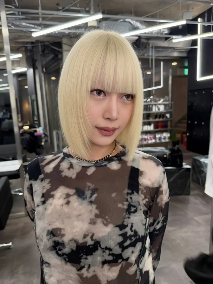ミディアム ヘアカラー トリートメント ヘッドスパ NENE/GARTE 代官山/渋谷のヘアスタイル